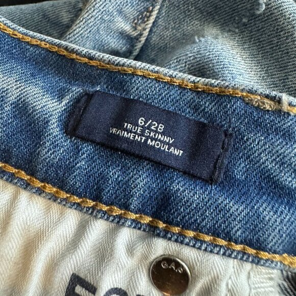 Gap True Skinny Jeans - Distressed Mid Rise, Size 6/28, Women's Denim - Picture 6 of 7